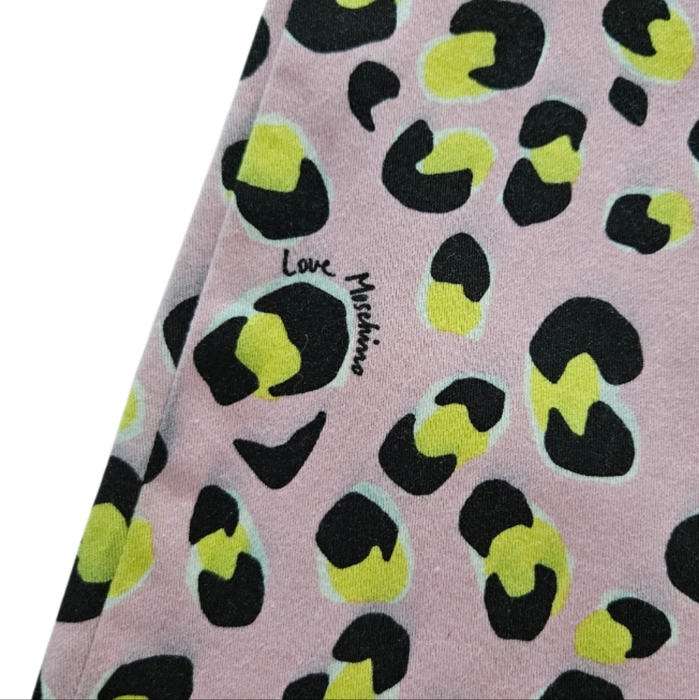 Love Moschino Pink Pants with Black and Yellow Leopard Print - Picture 4 of 10